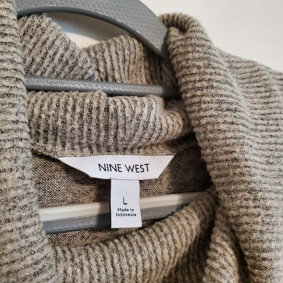 Nine West Cowl Neck Tunic Burnout Sweater Large - Picture 5 of 14